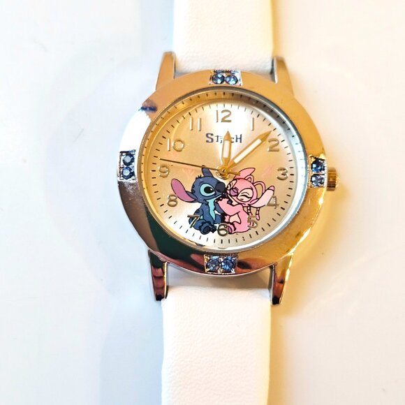 Stitch and Angel Watches Diamond Quartz, Women, Girls, Stitch Cartoon - Picture 3 of 5